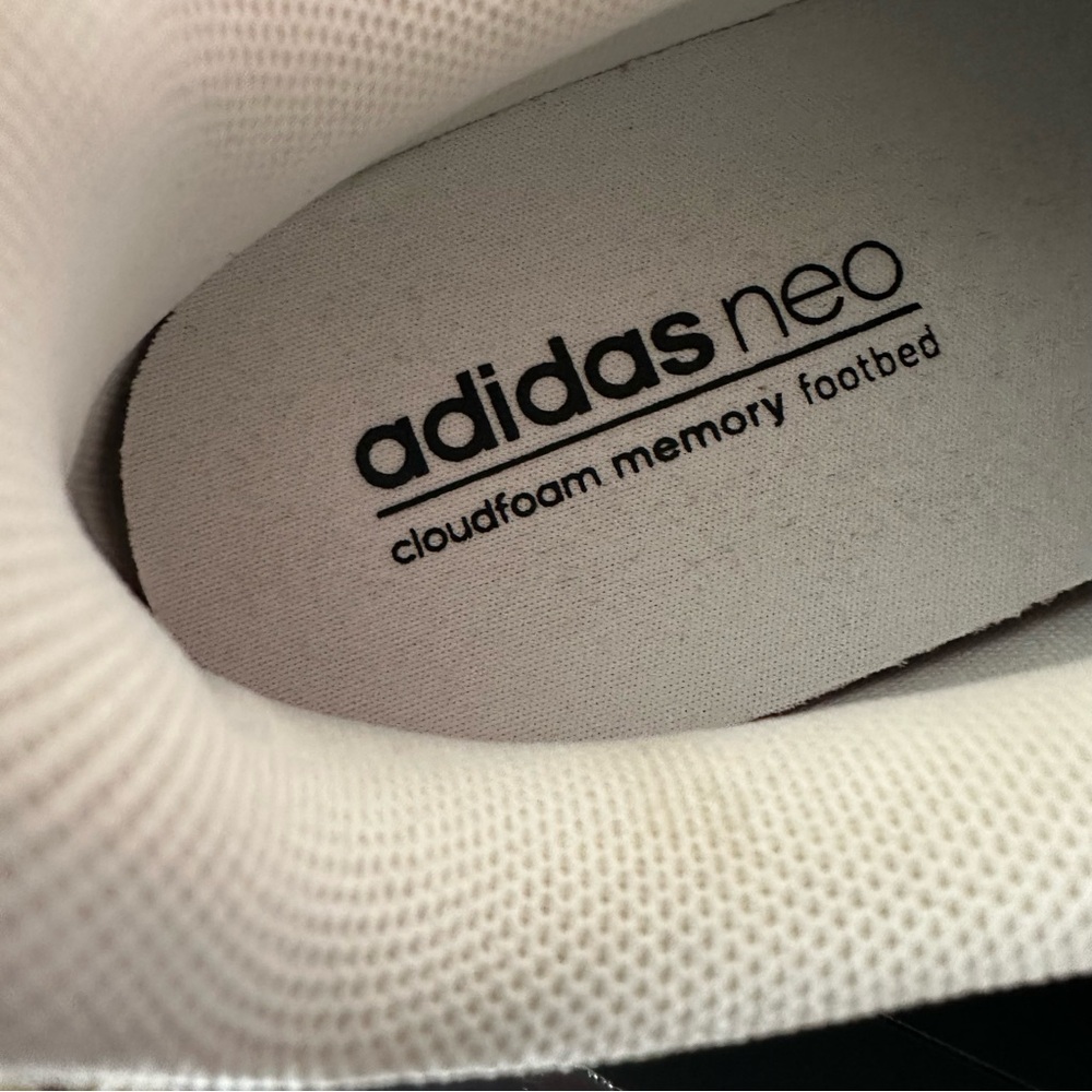 Adidas Neo Cloudfoam Sneakers Men’s 9.5 White Black Casual Comfort Shoes - Picture 13 of 16